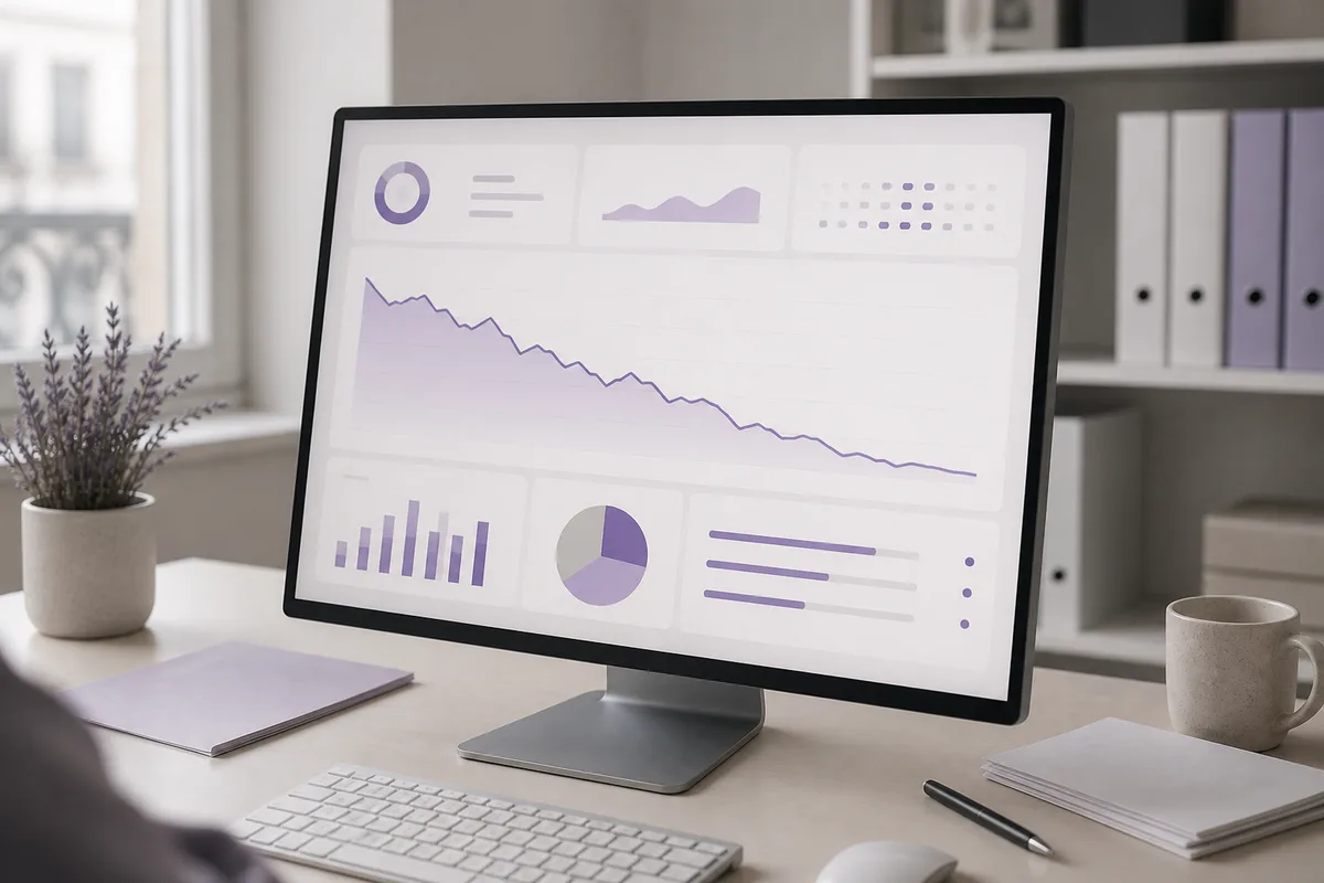 Tableau de bord de statistiques montrant un taux d&rsquo;engagement en chute